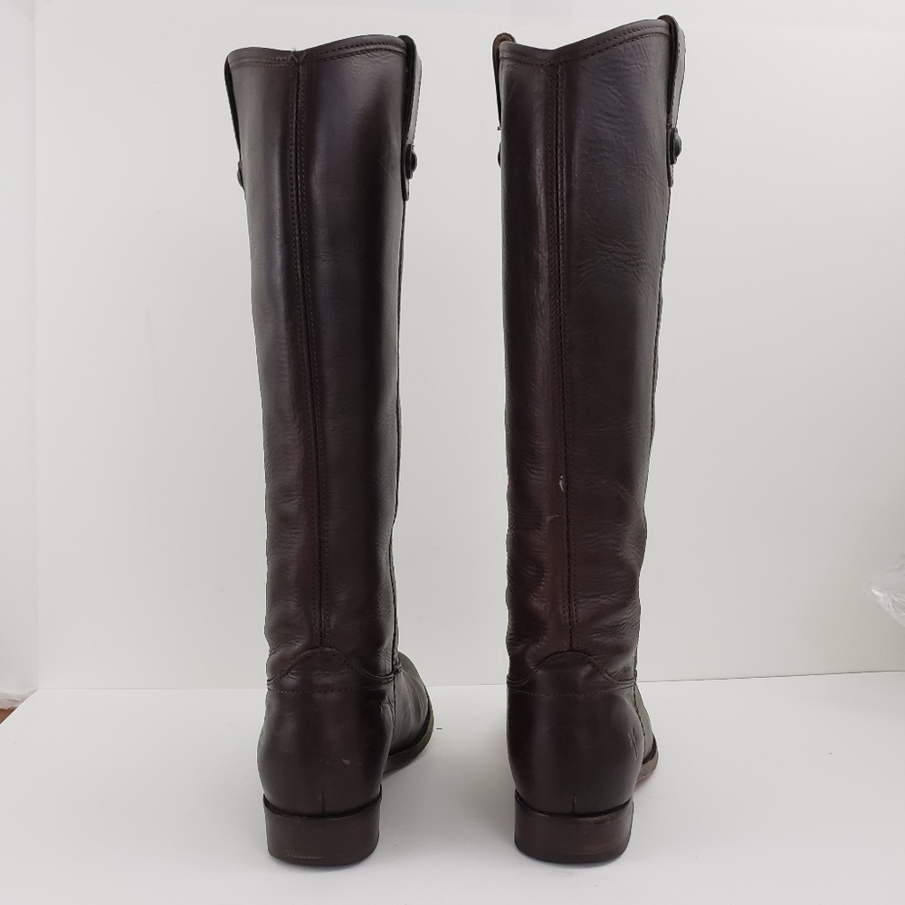 Frye Melissa Button Pull Boot Dark Brown Leather 6 - image 5